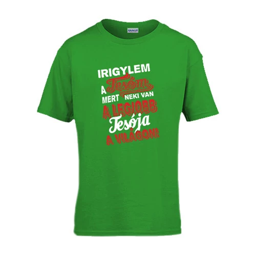 Irigylem a tesóm gyerek póló (Zöld)