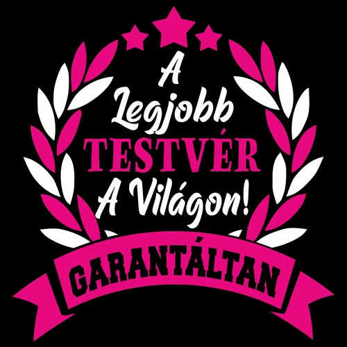 A Legjobb testvér a világon gyerek póló (B_Fekete_Rózsaszín)