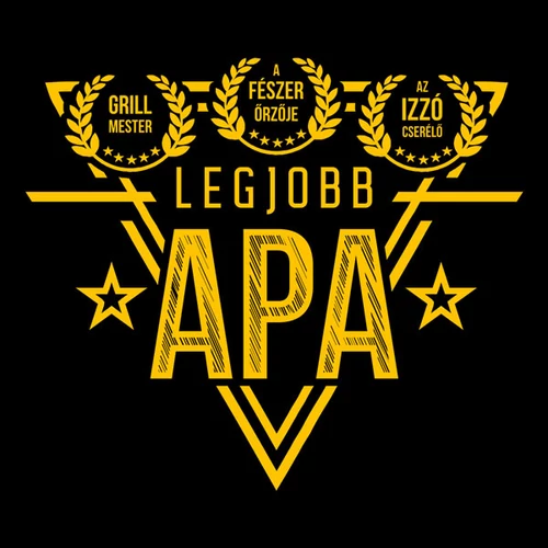 Legjobb Apa díjak póló (B_Fekete)