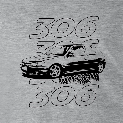 Peugeot 306 póló (B_Szürke)