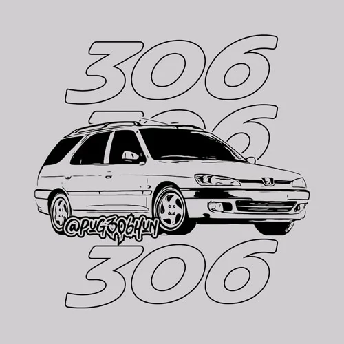 306 break póló (B_Szürke)