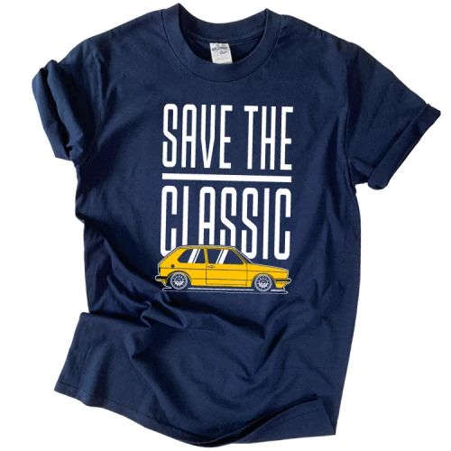 Save the Golf férfi póló (Sötétkék)