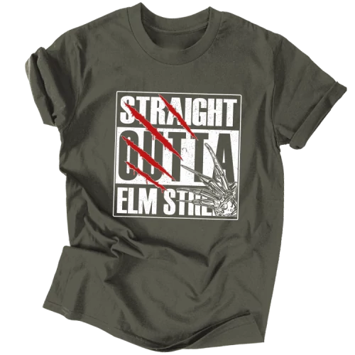 Straight outta Elm street - férfi póló (Grafit)