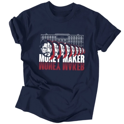 Money maker férfi póló (Sötétkék)