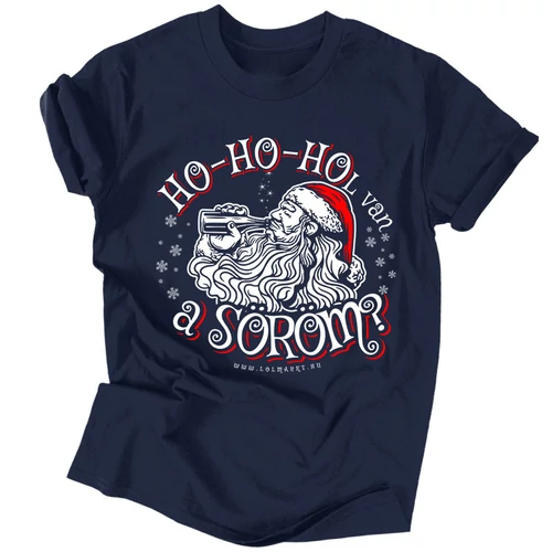Ho-Ho-Hol van a söröm? - férfi póló (sötétkék)