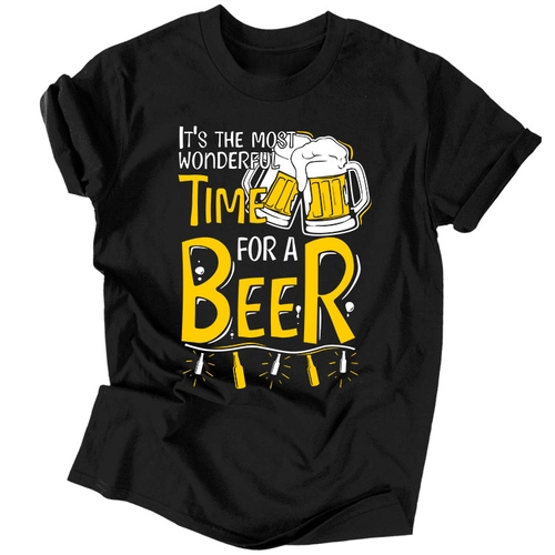 Time for a Beer férfi póló (Fekete)