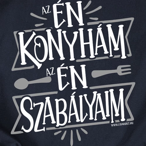 Az én konyhám női póló előnézeti kép (Sötétkék)