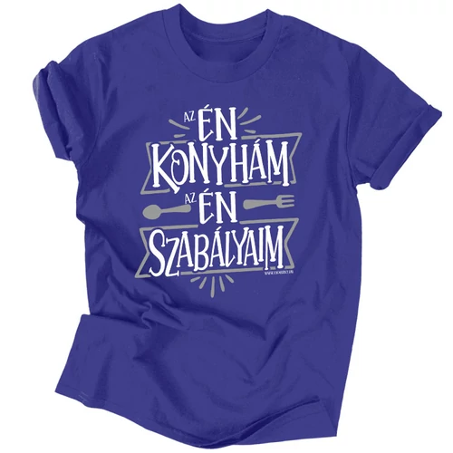Az én konyhám férfi póló (királykék)