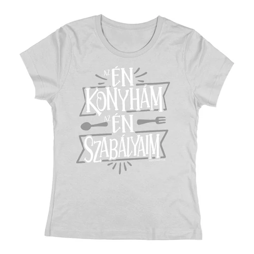 Az én konyhám női póló (szürke)
