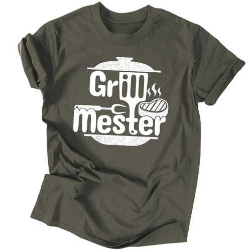 Grillmester férfi póló (Grafitszürke)