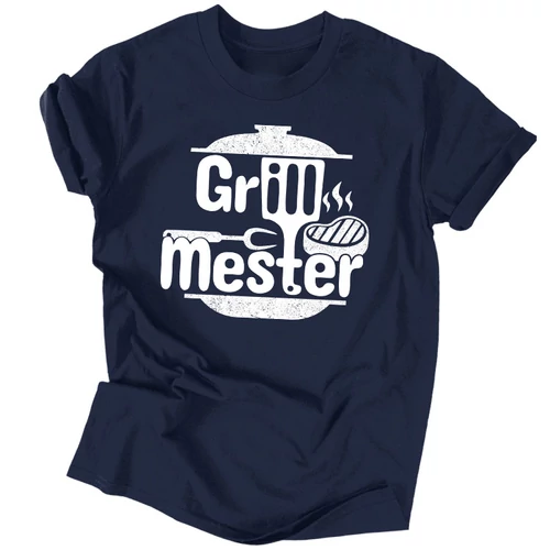 Grillmester férfi póló (Sötétkék)