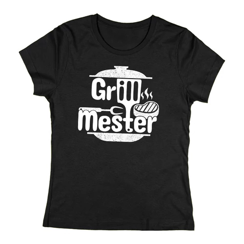 Grillmester - női póló (Fekete)