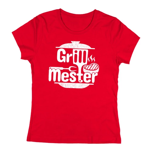 Grillmester női póló (piros)
