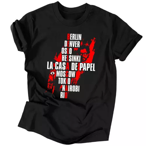 LA CASA tagok - férfi póló (fekete)