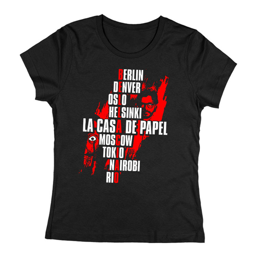 LE CASA tagok - női póló (fekete)