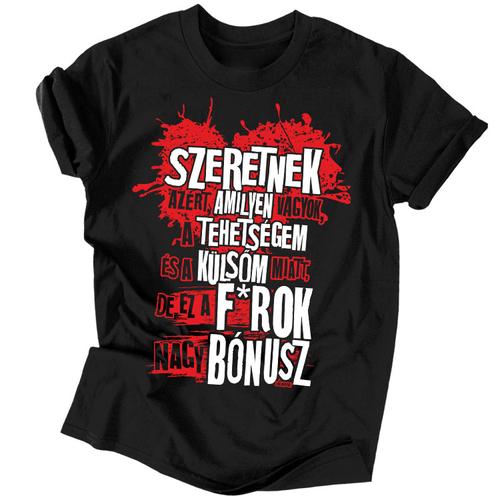 Nagy bónusz férfi póló (fekete)