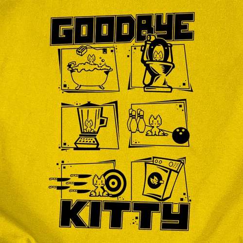 Goodbye Kitty póló (B_Citrom)