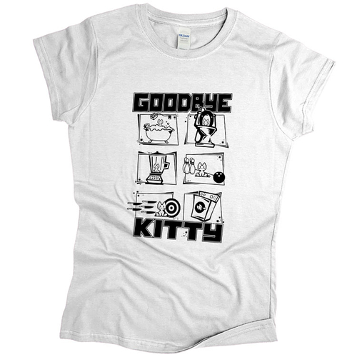 Goodbye Kitty női póló (Fehér)