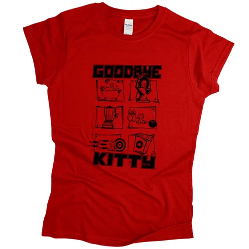 Goodbye Kitty női póló (Piros)