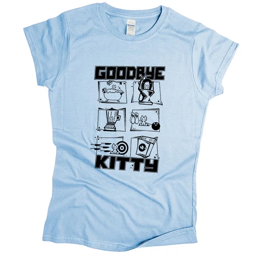 Goodbye Kitty női póló (Világoskék)