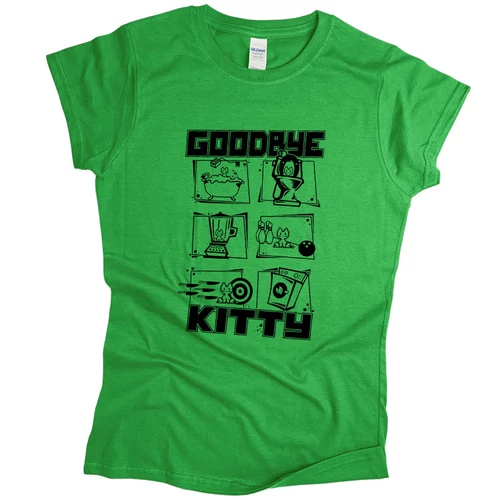Goodbye Kitty női póló (Zöld)