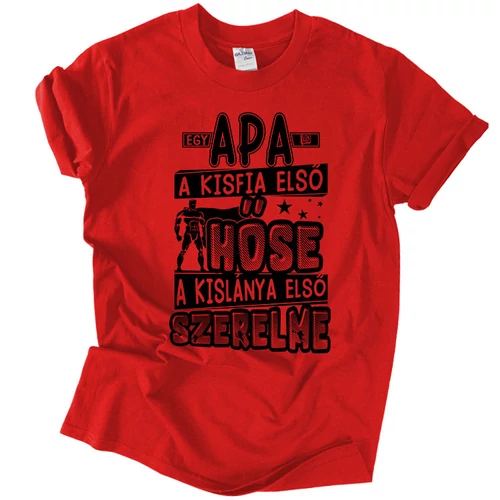 Egy apa szerepe férfi póló (piros)