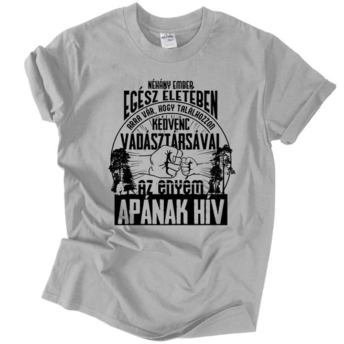 Kedvenc vadásztárs férfi póló (szürke)