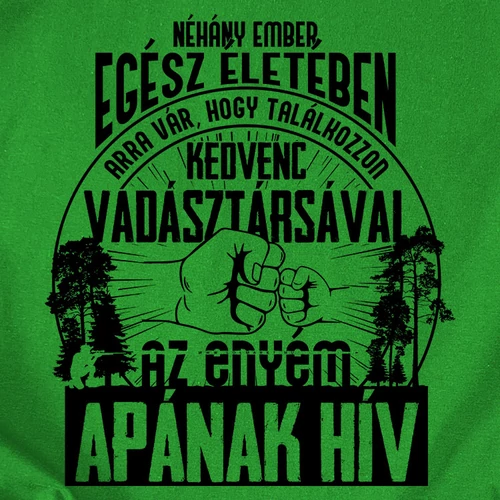 Kedvenc vadásztárs férfi póló (B_zold)