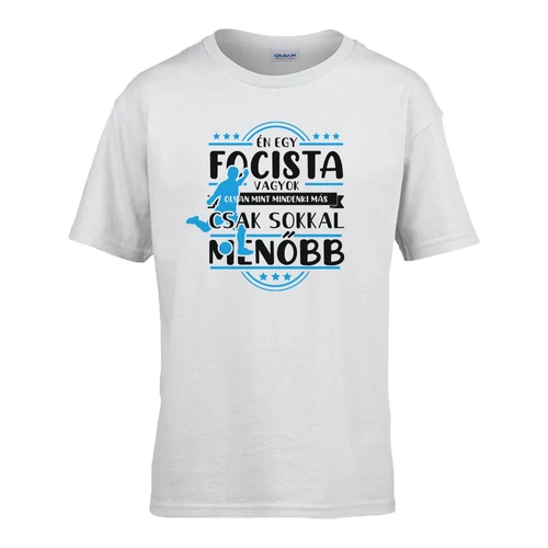 Én egy focista vagyok gyerek póló (Fehér)