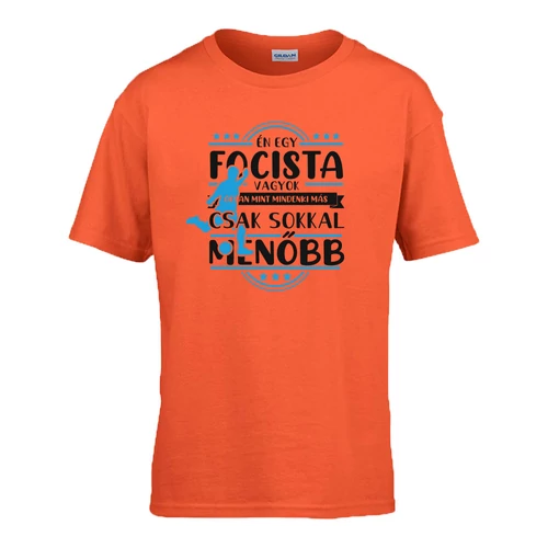 Én egy focista vagyok gyerek póló (Narancs)
