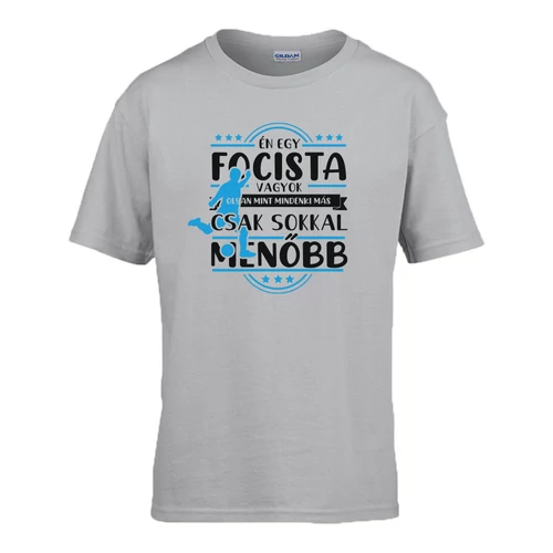 Én egy focista vagyok gyerek póló (Szürke)