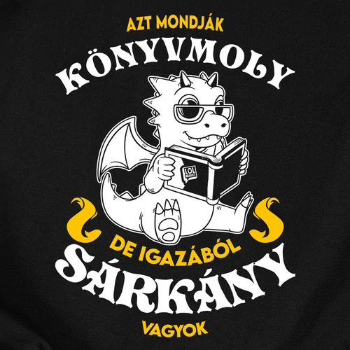 Azt mondják könyvmoly vagyok női póló  (B_Fekete)