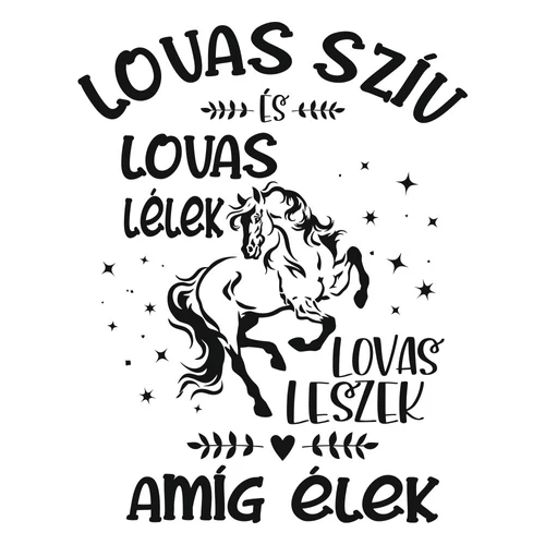 Lovas szív póló (Fehér)