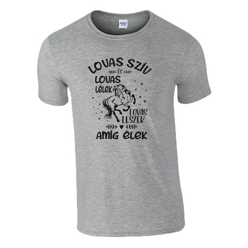 Lovas szív póló (Szürke)