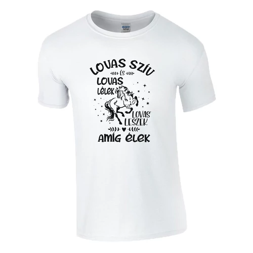 Lovas szív póló (Fehér)