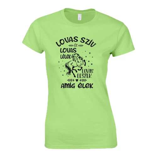 Lovas szív női póló (Menta)