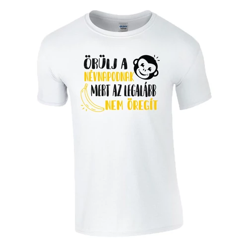 Örülj  névnapodnak póló (narancs)