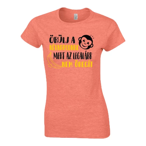 Örülj a névnapodnak női póló (Narancs)