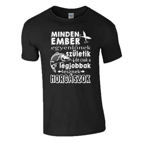 Minden ember horgász póló (Fekete)
