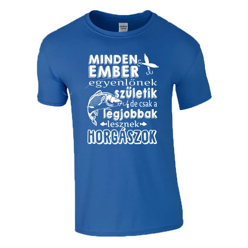 Minden ember horgász póló (Királykék)