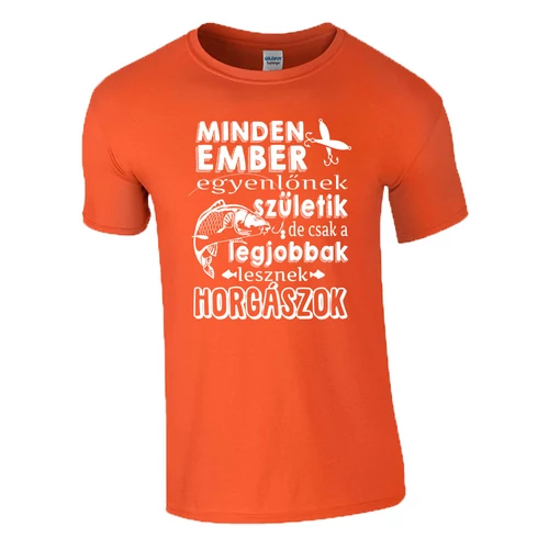 Minden ember horgász póló (Narancs)