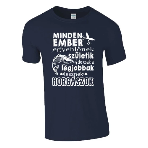 Minden ember horgász póló (Sötétkék)