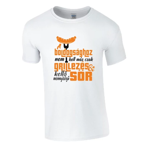A boldogsághoz póló (Fehér)