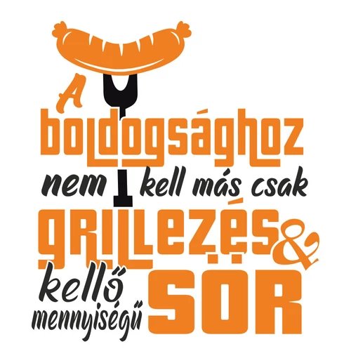 A boldogsághoz női póló (Fehér)