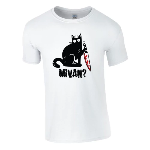 MIVAN cica férfi póló (Fehér)