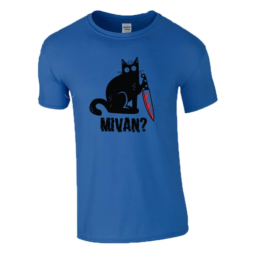 MIVAN cica férfi póló (Királykék)