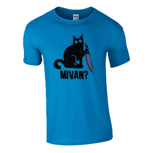 MIVAN cica férfi póló (Türkiz)