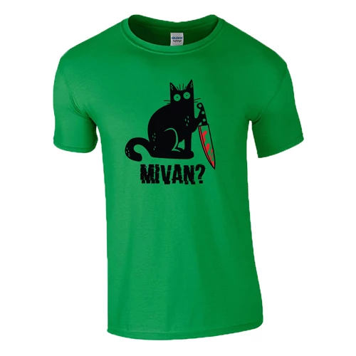 MIVAN cica férfi póló (Zöld)