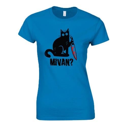 MIVAN cica női póló (Türkiz)