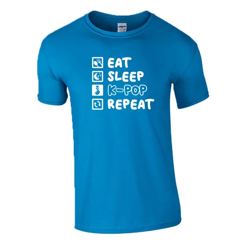 Eat sleep K-POP repeat póló (Türkiz)